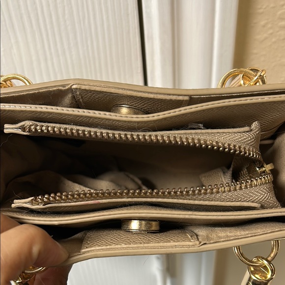 Bebe Tan and Gold Crossbody Bag with Chic Design - Picture 6 of 7